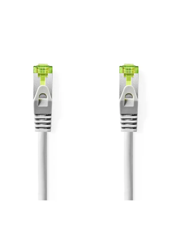 CAT7 nätverkskabel | S/FTP | RJ45 hane | RJ45 hane | 2.00 m | Snagless | Rund | LSZH | Grå | Label