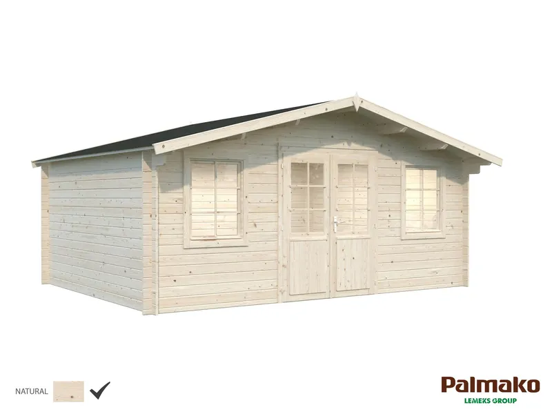 Palmako Klara Stuga 17,4 m²/inv. 17 m², utan golv, obehandlad