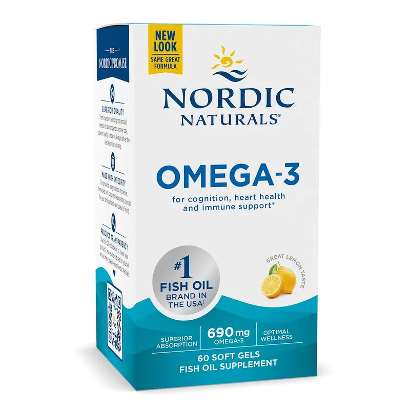 Nordic Naturals - Omega-3, 690 mg Citronsmak, 60 kapslar