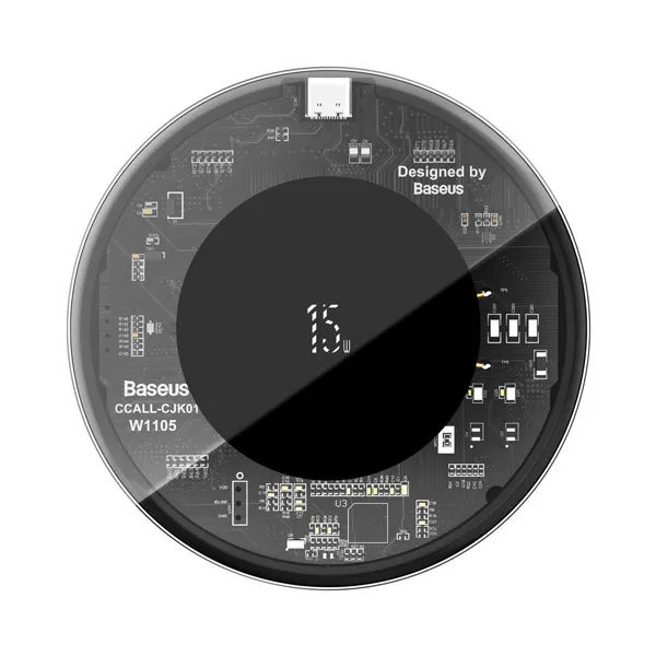 Trådlös mobilladdare 15W Transparent