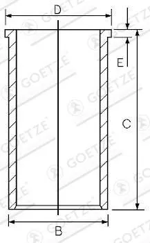 Cylinderfoder GOETZE ENGINE 14-020420-00