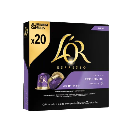 L’OR Profondo kaffekapslar för Nespresso®-maskiner, 20 st.