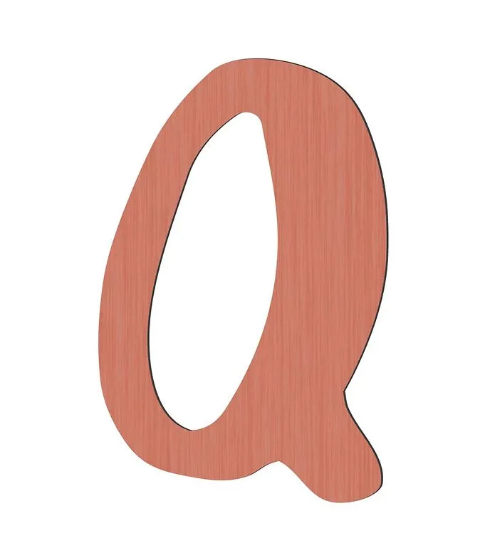 Sebra Träbokstäver - Q - Watermelon Pink