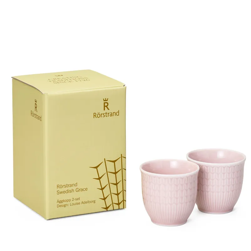 Rörstrand Swedish Grace äggkopp 2-pack Ros
