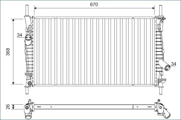 VALEO 701165 Kylare