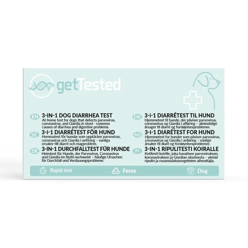 GetTested 3-i-1 Diarrétest för Hundar