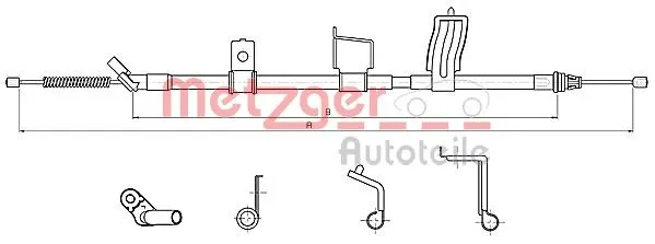Handbromsvajer METZGER 17.0328