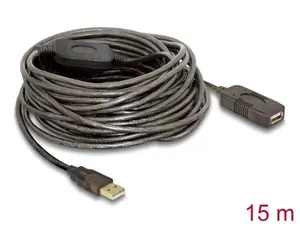 Delock USB 2.0-förlängningskabel, aktiv 15m