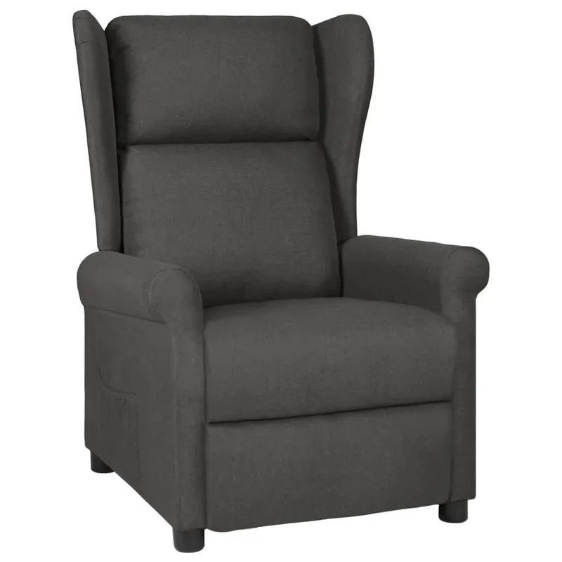 vidaXL Reclinerfåtölj mörkgrå tyg (#3665)