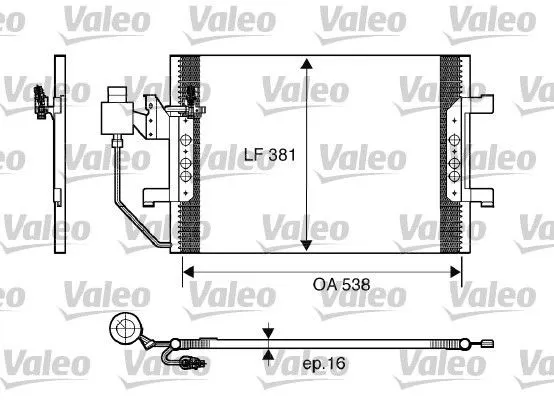 Kondensor, klimatanläggning VALEO 817504