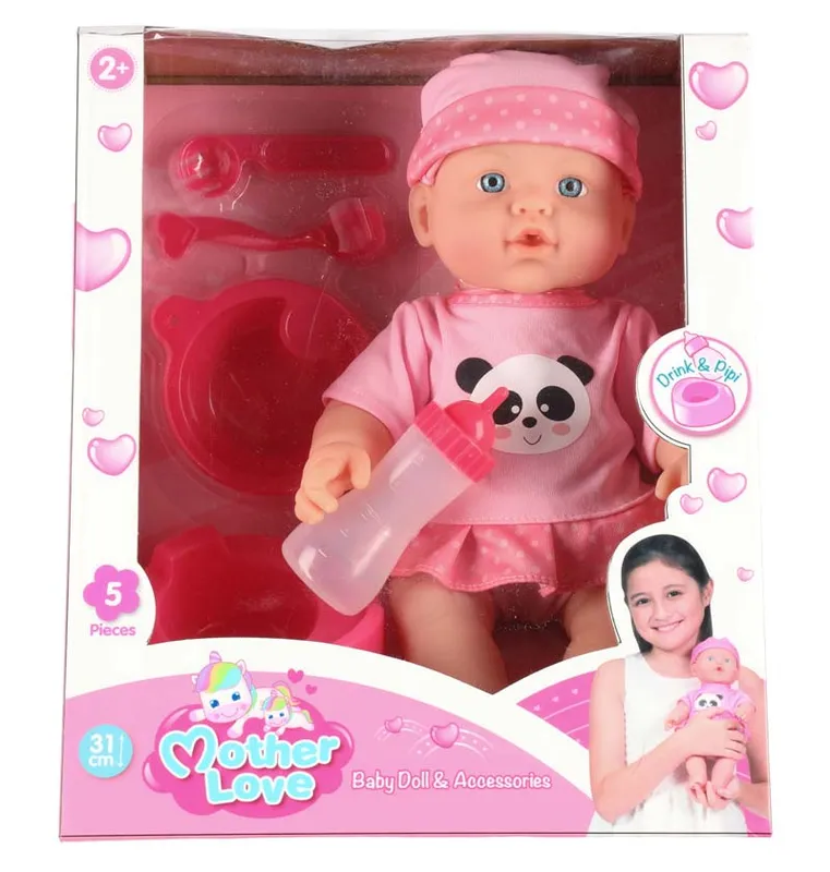 Docka 31 cm – drick- & kiss-funktion