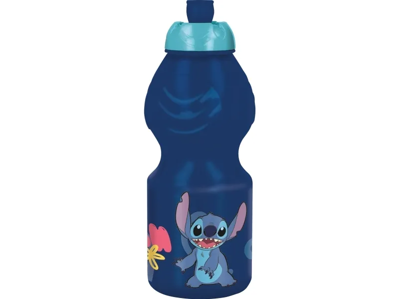 Stitch Vattenflaska - 400 ml - Blå m. Tryck