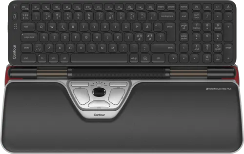Contour RollerMouse Red Plus & Balance Mid-Size Keyboard Combo Wireless PN Layout - Tastatur & Mus set - Nordisk
