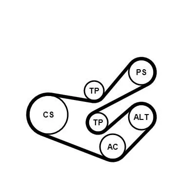 Drivremssats CONTITECH 6PK1750K3