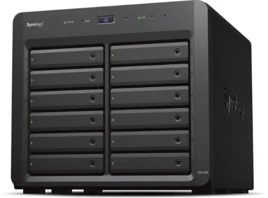 Synology DX1222 Hölje för lagringsenheter HDD- / SSD kabinett Svart 2.5/3.5″