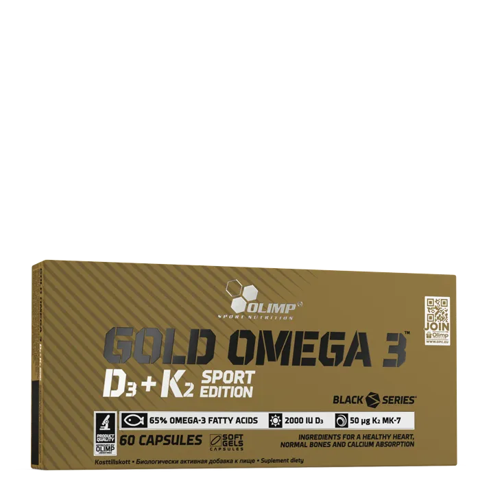 Gold Omega 3 D3+K2 Sport Edition 60 kapslar