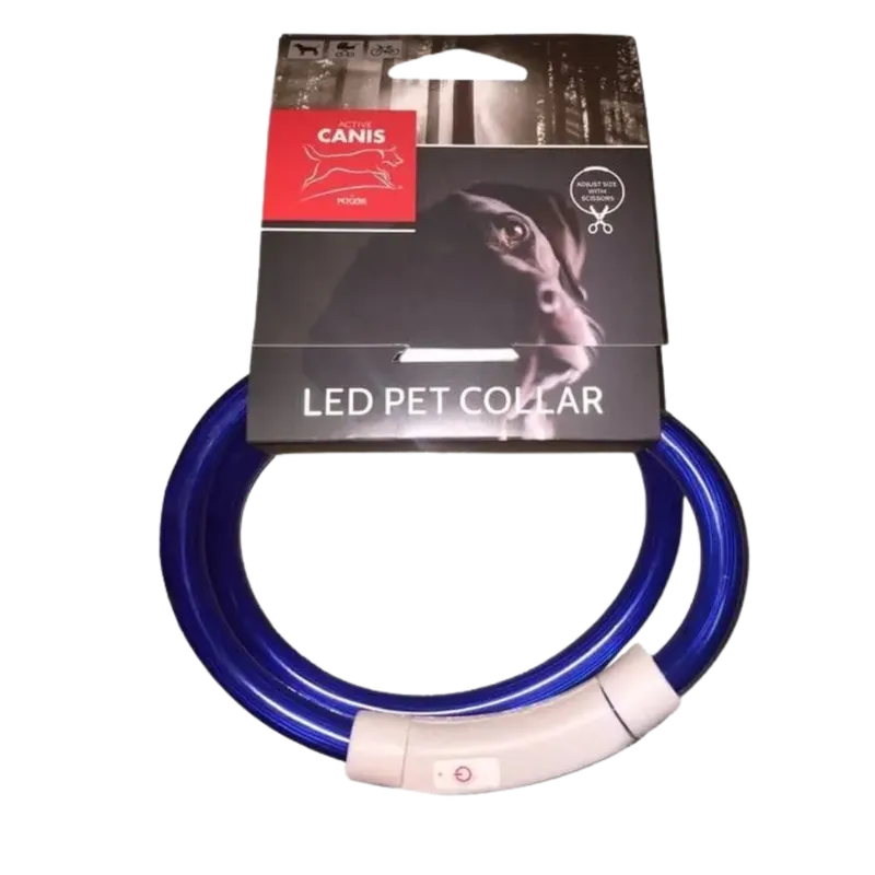 Active Canis USB Led Collar Blue
