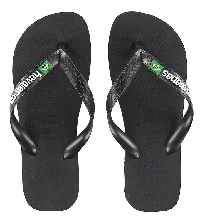 Havaianas Kids’ Brazil Logo Black/black (#4546)