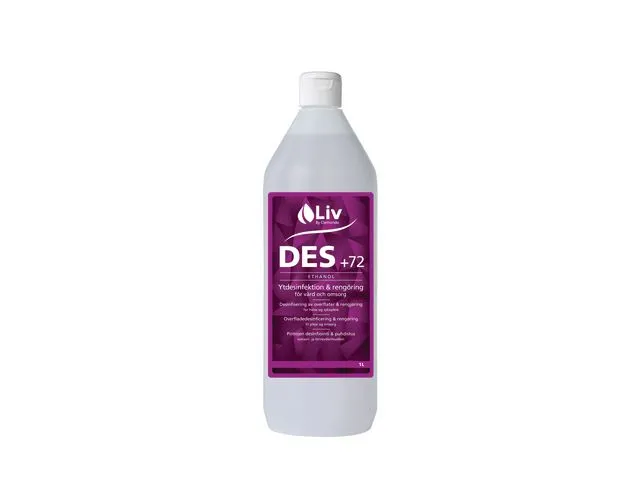 Ytdesinfektion Liv +72% – 1000ml flaska m tensid CE
