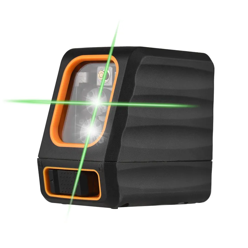 Cross Line Laser Level med fäste 30M/ 98FT självnivellerande horisontell och vertikal grön stråle without Bracket grön