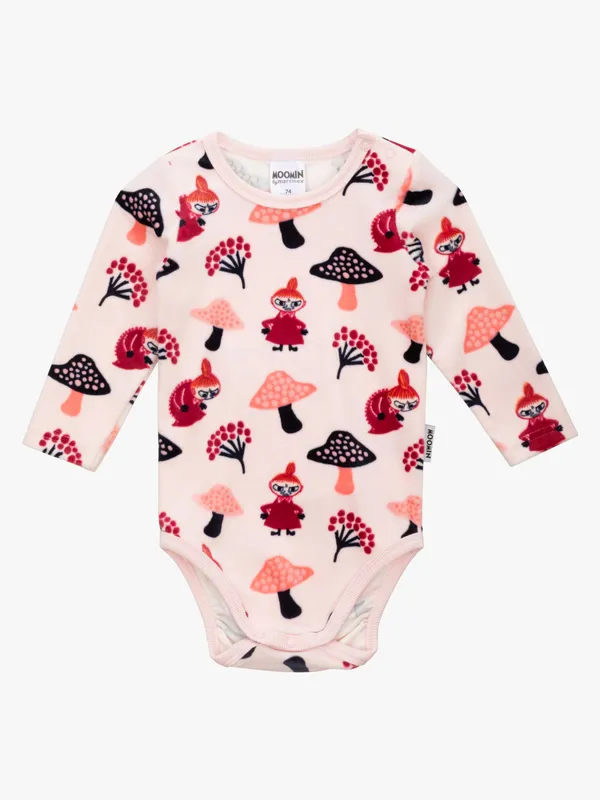 Moomin by Martinex Svamputflykt Velourbody, Rosa, 74, Bebiskläder