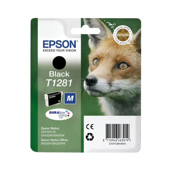Epson svart bläckpatron T1281 / Räv 5,9 ml T1281