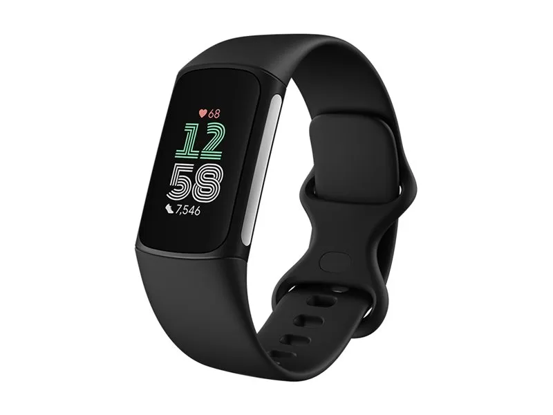 Fitbit Charge 6 – aktivitetssporer med uendelighedsbånd – silikone – obsidian – Bluetooth, NFC – 37.64 g