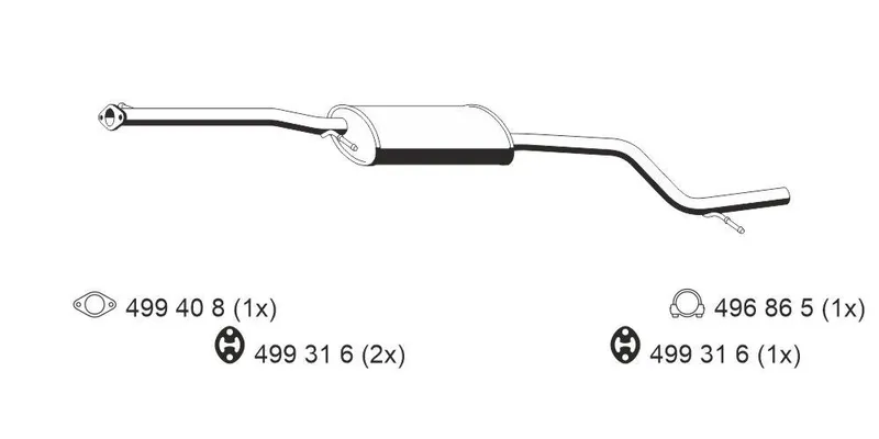 Mittenljuddämpare ERNST 343213