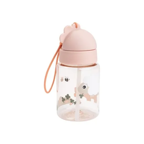 Done by Deer Vattenflaska m. Sugrör - Tiny Farm - 280ml - Powder