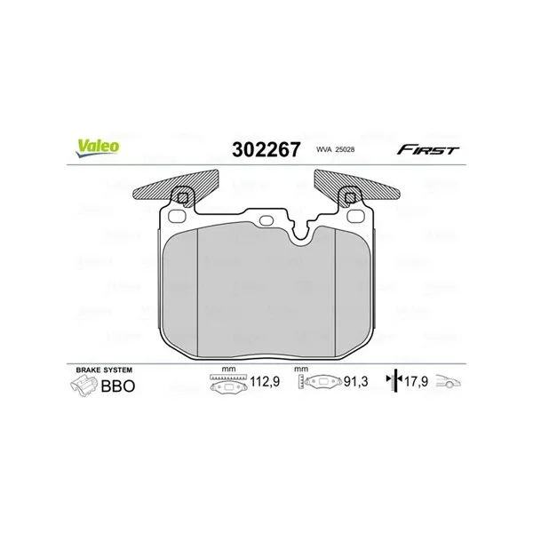 Bromsbelägg VALEO 302267