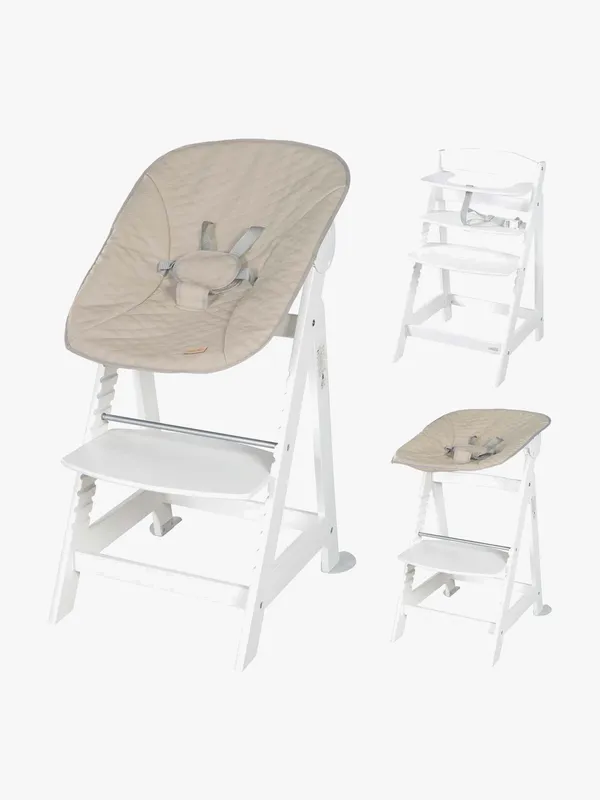 Roba Born Up 2-in-1 Matstol, White/Greyish Quilted