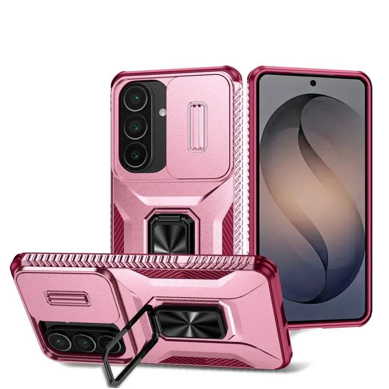 Mobilskal för Samsung Galaxy S26 Camshield Kickstand TPU + PC – Rosa (#7007)