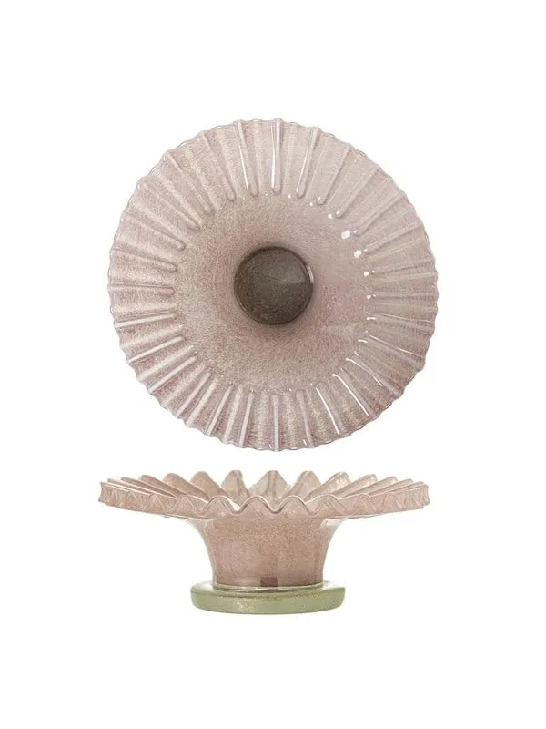 BLOOMINGVILLE Granatskål - rosa glas