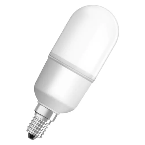 OSRAM LED STAR – LED-glödlampa – form: rak – glaserad finish – E14 – 9 W (motsvarande 75 W) – klass E – varmt vitt ljus – 2700 K