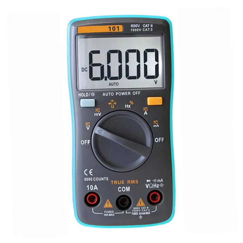 RICHMETERS RM101 True RMS Multifunktionell LCD Digital Multimeter DMM DC AC Spänning Strömmätare RM101