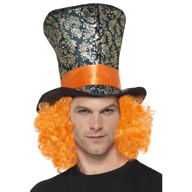 Mad Hatter med Peruk - One size