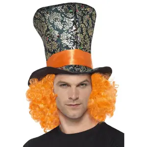Mad Hatter med Peruk - One size