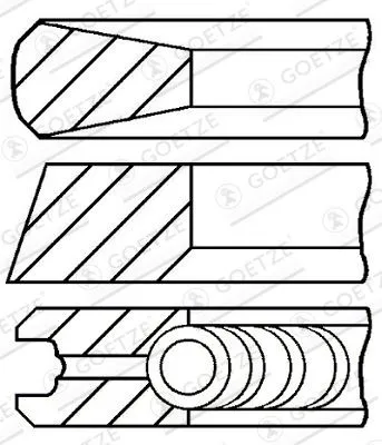 Kolvringsats GOETZE ENGINE 08-135300-00