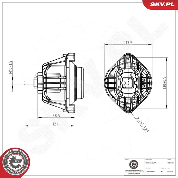Motorkudde ESEN SKV 75SKV246