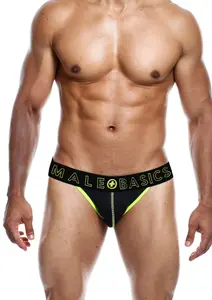 MaleBasics Neon Jock Gul (Storlek: Small)