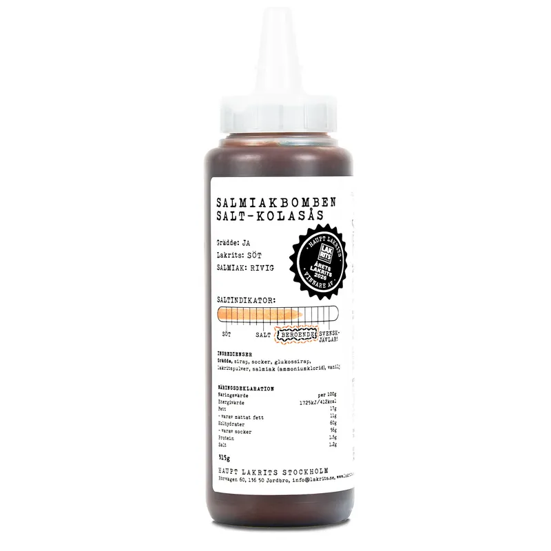 Haupt Salmiakbomben Salt-Kolasås 315g