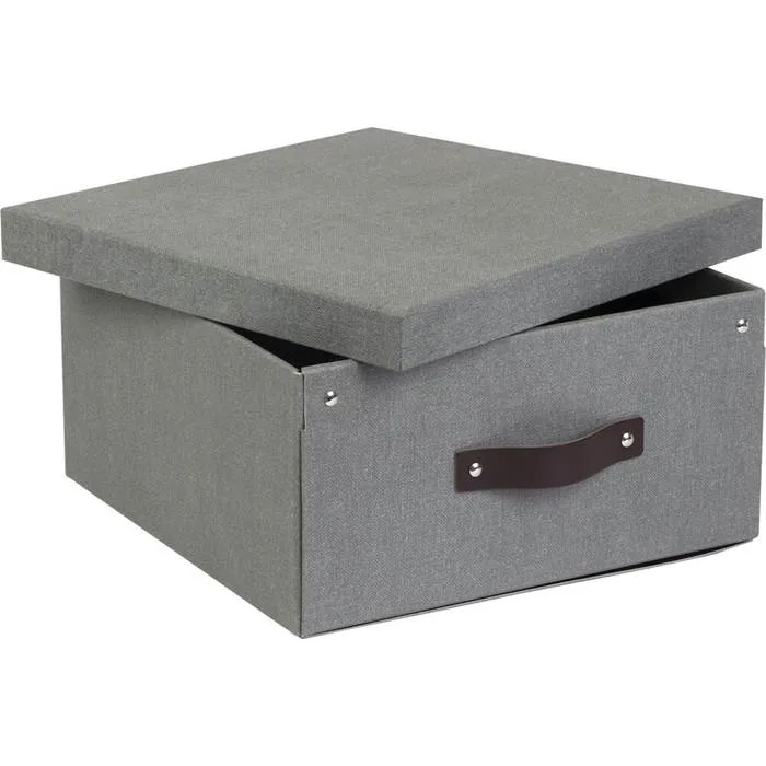 Förvaringsbox Bigso Levi canvas grå