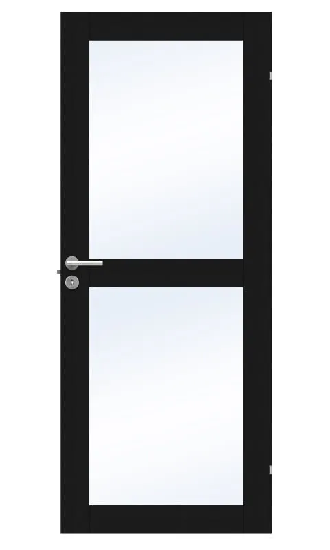 SPEGELDÖRR UNIQUE GW02L EK FANER SVART 625X1940MM | Beijerbygg Byggmaterial