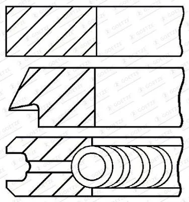 Kolvringsats GOETZE ENGINE 08-446105-00