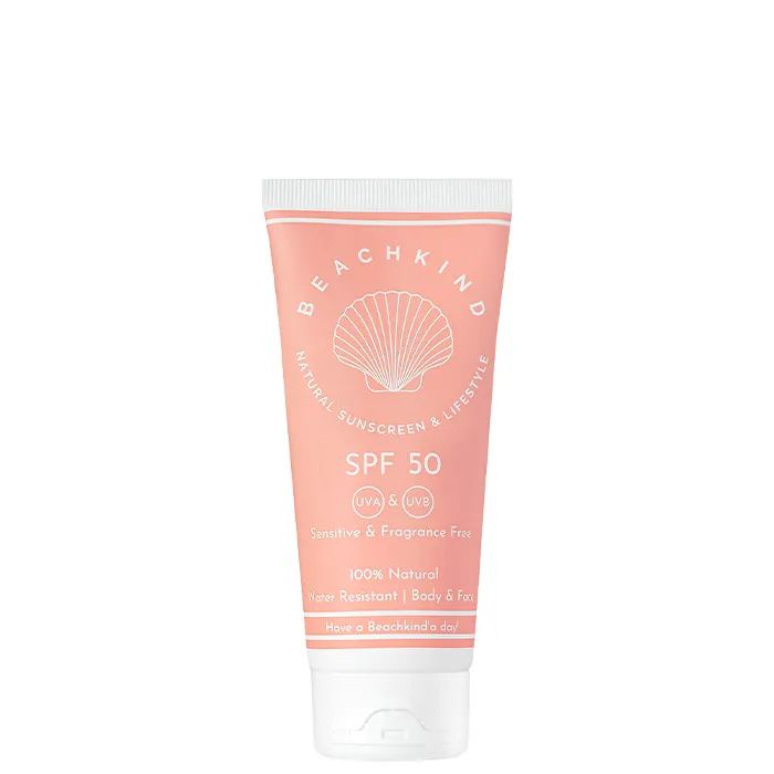 Beachkind Natural sunscreen sensitive fragrance free SPF50 50 ml