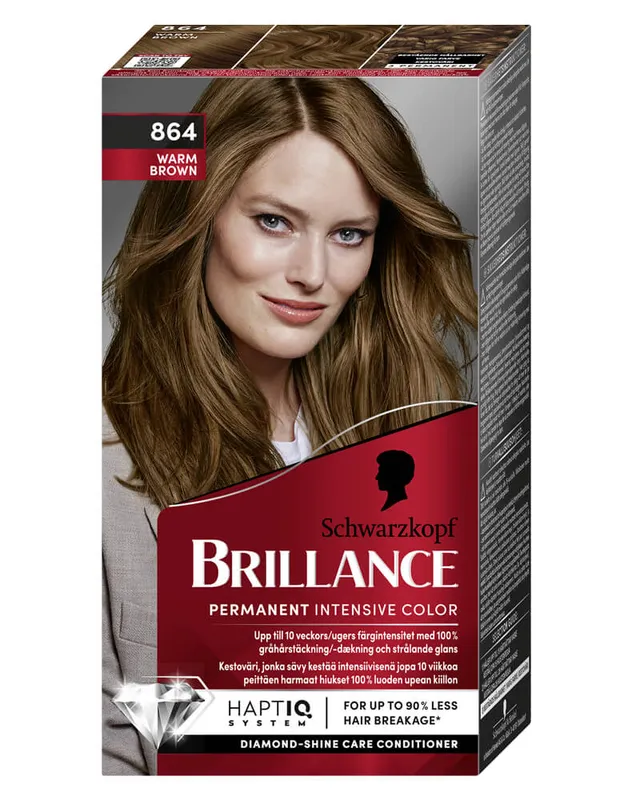 Schwarzkopf Brillance 864 Warm Brown (U) 160 ml