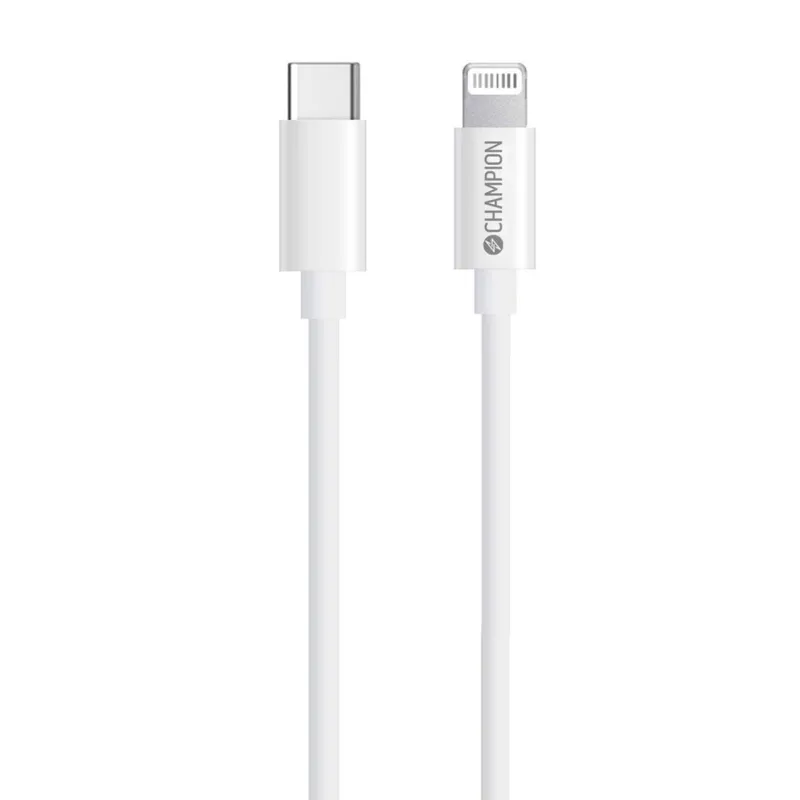 Champion USB-C till Lightning Kabel 1m Vit