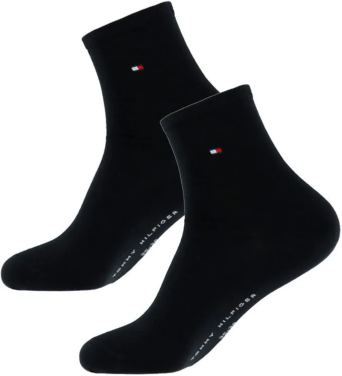 Tommy Hilfiger Strumpor 2P Women Shine Short Socks Svart Strl 39/42 Dam