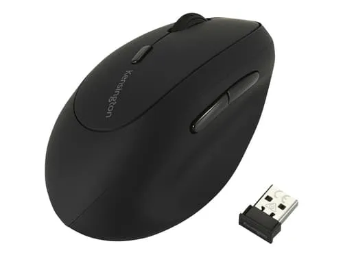 Kensington Pro Fit® Left-Handed Ergo Wireless Mouse - Vertical mouse - 6 knappar - Svart