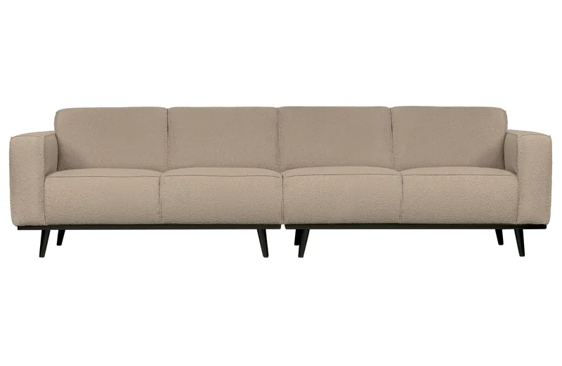 WOOOD Statement 4-sits soffa - beige bouclévävt tyg